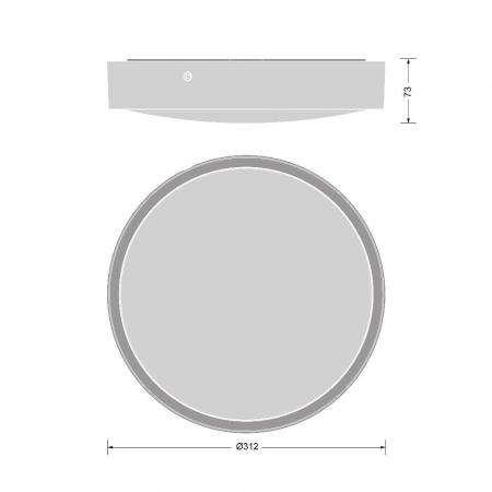 LEDVANCE Wand- und Deckenleuchte BULKHEAD ROUND EMERGENCY -  BLKH RD EL 300 P 19.5W ML 83040 weiß IP65