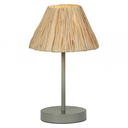 OSRAM Tischleuchte Decor Raffia Green aus Bast und Metall