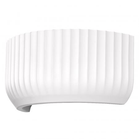 Osram Wandleuchte Decor Plaster Routes Up aus Gips in Weiß mit E27 Fassung