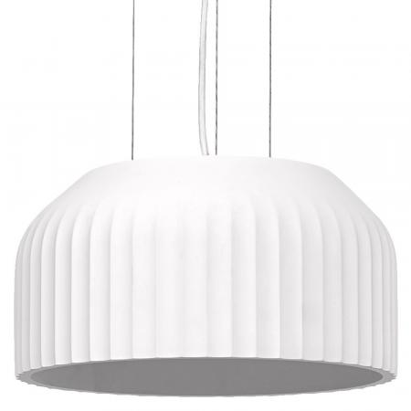 Osram Pendelleuchte Decor Plaster Routes aus Gips in Weiß mit E27 Fassung Ø 30 cm