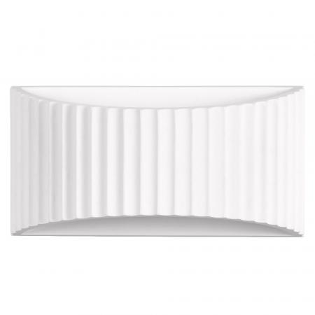 Osram Wandleuchte Decor Plaster Band Flat aus Gips in Weiß mit E27 Fassung