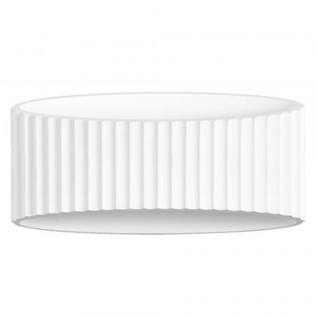Osram Wandleuchte Decor Plaster Band Flat aus Gips in Weiß mit E27 Fassung