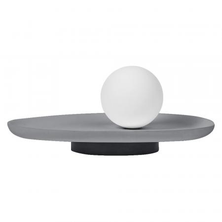 OSRAM Tischleuchte Decor Concrete Nest aus Beton mit G9 Fassung grau - mit matter Glaskugel