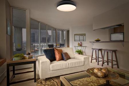 Osram Orbis Livia Deckenleuchte 430MM 24W Click DIM in Schwarz-Weiß - Dimmen in drei Stufen durch wiederholtes Schalten