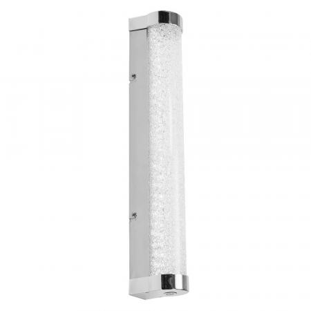 OSRAM Obris Tube Frost Glass Wandlampe & Spiegelleuchte Chrom  mit Blaseneffekt fürs Badezimmer Click CCT Dimmbar 40cm IP44 Chrom - mit umschaltbarer Farbtemperatur