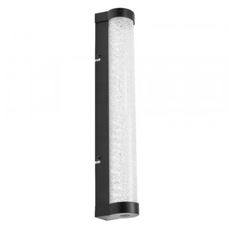 OSRAM Obris Tube Frost Glass Wandlampe & Spiegelleuchte Schwarz mit Blaseneffekt fürs Badezimmer Click CCT Dimmbar 40cm IP44 Chrom - mit umschaltbarer Farbtemperatur