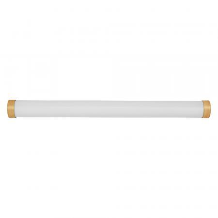 OSRAM Obris Tube Frost Glass Wandlampe & Spiegelleuchte fürs Badezimmer Click CCT Dimmbar 60CM IP44 Wood Decor - mit umschaltbarer Farbtemperatur