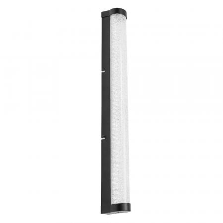 OSRAM Obris Tube Frost Glass Wandlampe & Spiegelleuchte fürs Badezimmer Click CCT Dimmbar 60CM IP44 Schwarz & blaseneffekt - mit umschaltbarer Farbtemperatur