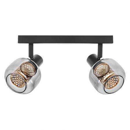 OSRAM Decor 2er Spot Firefly in Schwarz - warmweißes Licht, dimmbar, Metall/Glas