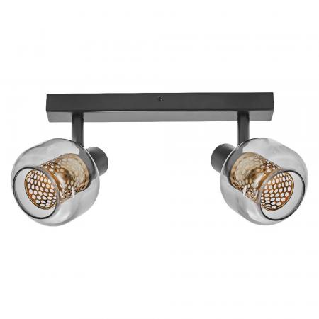 OSRAM Decor 2er Spot Firefly in Schwarz - warmweißes Licht, dimmbar, Metall/Glas