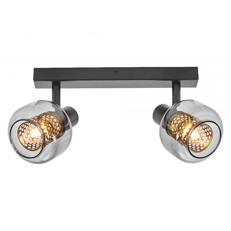 OSRAM Decor 2er Spot Firefly in Schwarz - warmweißes Licht, dimmbar, Metall/Glas