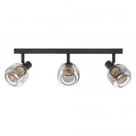 OSRAM Decor 3er Spot Firefly in Schwarz - warmweißes Licht, dimmbar, Metall/Glas