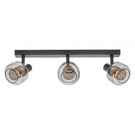 OSRAM Decor 3er Spot Firefly in Schwarz - warmweißes Licht, dimmbar, Metall/Glas