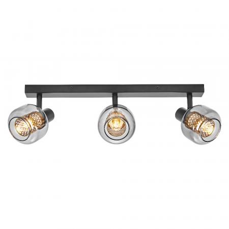 OSRAM Decor 3er Spot Firefly in Schwarz - warmweißes Licht, dimmbar, Metall/Glas