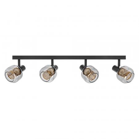 OSRAM Decor 4er Spot Firefly in Schwarz - warmweißes Licht, dimmbar, Metall/Glas