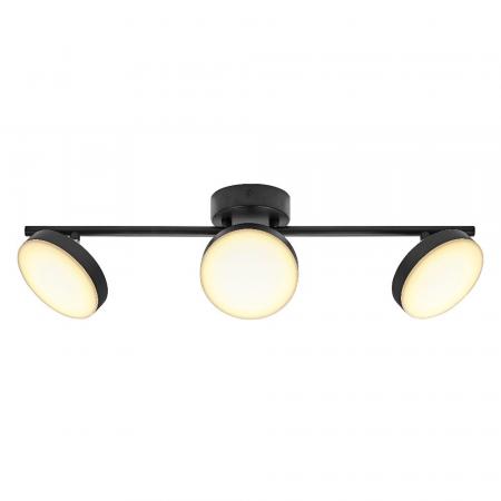 OSRAM Decor 3er Spot Moon Schwenkbarer Deckenstrahler in Schwarz - warmweißes Licht, funktionales und minimalistisches Design, einfache Montage