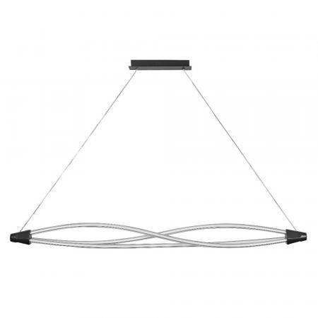 Osram Pendelleuchte Decor Swirl in Dunkelgrau / Transparent dimmbar mit warmweißem Licht - auffälliges Filament-Design