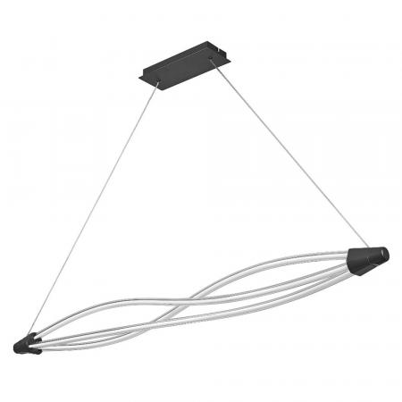 Osram Pendelleuchte Decor Swirl in Dunkelgrau / Transparent dimmbar mit warmweißem Licht - auffälliges Filament-Design