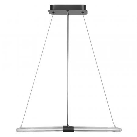 Osram Pendelleuchte Decor Tetragon in Anthrazit / Transparent 3-stufige dimmbar mit warmweißem Licht - imposantes Filament-Design