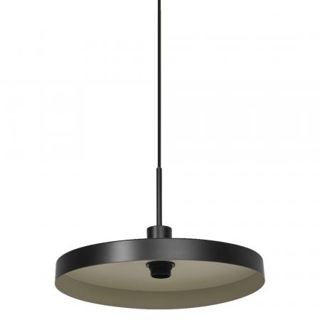 OSRAM Pendelleuchte Decor Plate in Schwarz/Beige Ø 40 cm aus Stahl mit E27 Fassung - dekorative Hängelampe mit tellerförmigem Lampenschirm