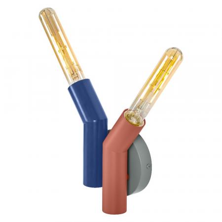 OSRAM 2-flammige Wandleuchte Decor Straw in Multicolor aus Metall mit E27 Fassungen