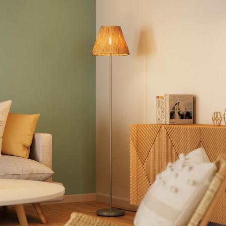 LEDVANCE Stehleuchte Decor Raffia Green aus Bast