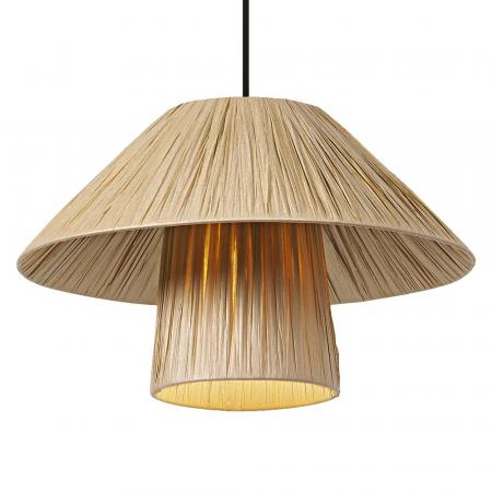 OSRAM Pendelleuchte Decor Bamboo Paper Hut aus nachhaltigem Bambuspapier mit E27 Fassung Ø 40 cm