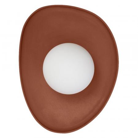 OSRAM Wandleuchte Decor Clay Nest aus Ton mit matter glaskugel mit G9 Fassung braun