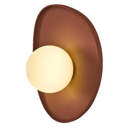 OSRAM Wandleuchte Decor Clay Nest aus Ton mit matter glaskugel mit G9 Fassung braun