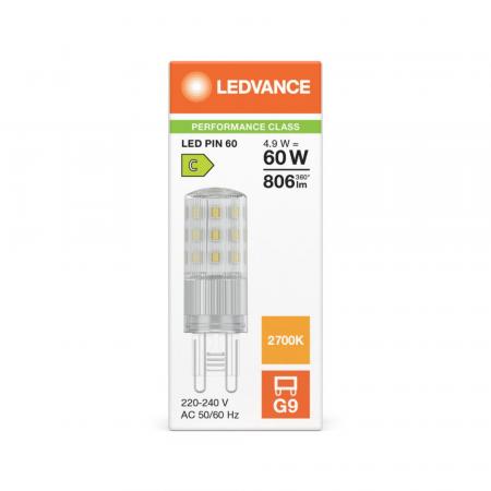 Ledvance LED PIN G9 Stiftsockel Lampe 4,9W wie 50W 2700K warmweiß