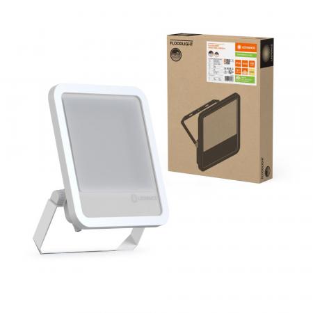 LEDVANCE Muliti Select Schwenkbarer weißer LED Außenwandstrahler FL150 100 W / 83 W 3000K warmweißes Licht- wählbare Wattageneinstellung (Multi Lumen)