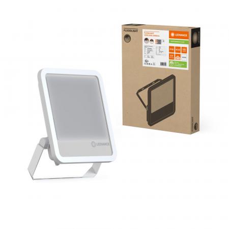 LEDVANCE Muliti Select Schwenkbarer weißer LED Außenwandstrahler FL200 133 W / 117 W 4000K neutralweißes Licht - wählbare Wattageneinstellung (Multi Lumen)