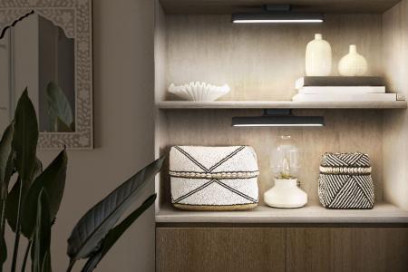 OSRAM LED Unterbauleuchte  / Möbelleuchte mobil USB Anschluß mit Akku - IP20-Schutz, für Garderobe/Kinderschlafzimmer/Regalunterbau