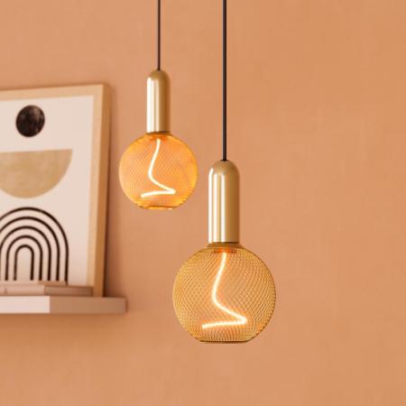 OSRAM E27 DECOR LED Lampe SPIRAL FILAMENT GLOBE 125 Gold dimmbar 3.5W wie 14W extra warmweißes gemütliches Licht