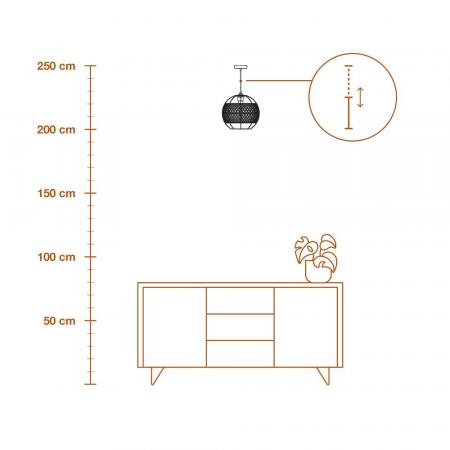 OSRAM Pendelleuchte Decor Cage Globe Pendant E27 Black