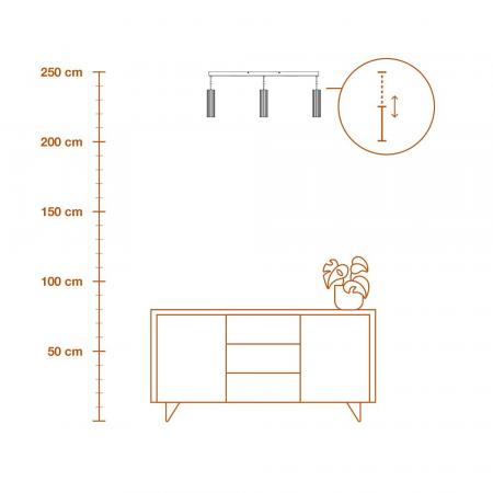 OSRAM Pendelleuchte Decor Drums Schwarz 3XGU10 2XLED  IP20