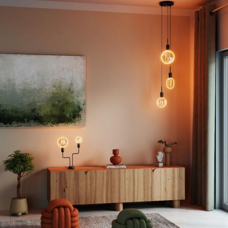 OSRAM LED Vintage 1906 Globe 100 Filament O Lamp dimmbar 4W wie 22W extra warmweißes gemütliches Licht