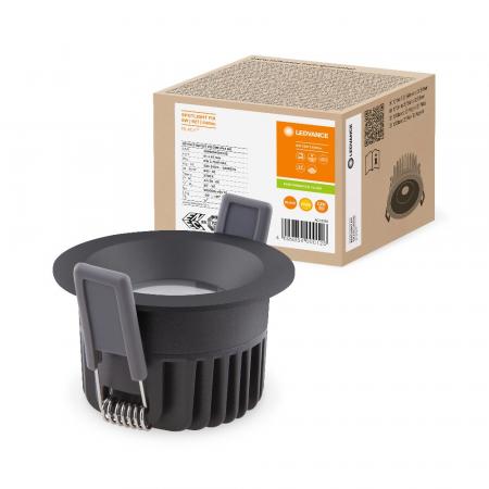 LEDVANCE Spot fix 8W 2700K LED Einbauleuchte dimmbar IP44 schwarz