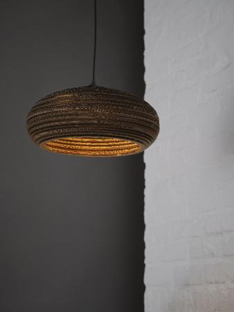 OSRAM Hängeleuchte DROP, braun, Ø 40 cm, aus Wellpappe