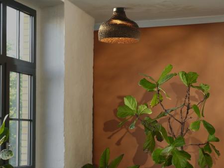 OSRAM Deckenleuchte HAT braun, Ø 36 cm, aus Wellpappe