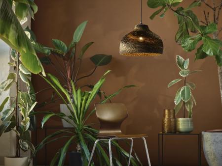 OSRAM Pendelleuchte HAT braun, Ø 36 cm, aus Wellpappe