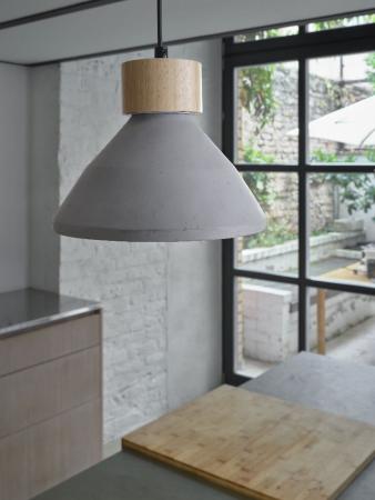 OSRAM Beton Hängelampe CONCRETE WOOD grau Ø 22 cm  E27