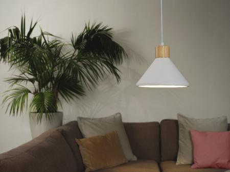 OSRAM GipsHängelampe Plaster Wood weiß Ø 22 cm  E27