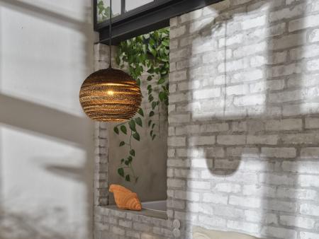 OSRAM Pendelleuchte BALLbraun, Ø 25 cm, aus Wellpappe