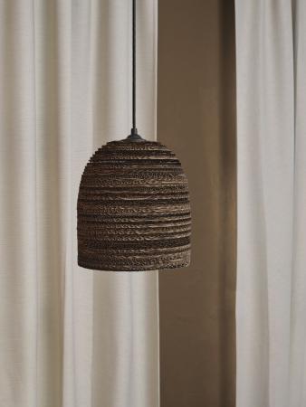 OSRAM Pendelleuchte BELL braun, Ø 26 cm, aus Wellpappe