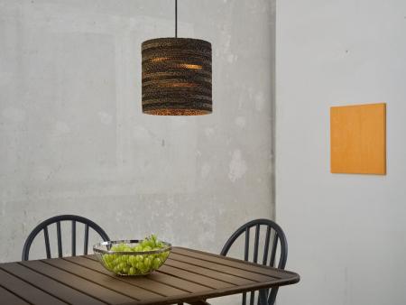 OSRAM Pendelleuchte Cylinder braun, Ø 25 cm, aus Wellpappe