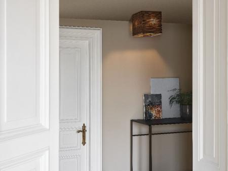 OSRAM Deckenleuchte Decor Cardboard Square 1-flammig braun, aus Wellpappe