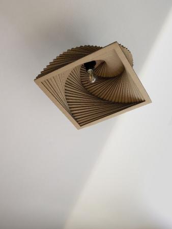 OSRAM Deckenleuchte Decor Cardboard Square braun, aus Wellpappe