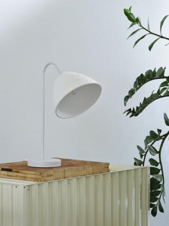 OSRAM Tischleuchte Camel Bell weiß aus Metall und Pappmaschee E14