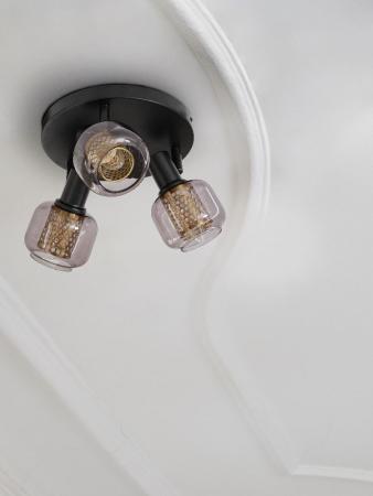 OSRAM Decor 3er Spot Firefly in Schwarz - warmweißes Licht, dimmbar, Metall/Glas